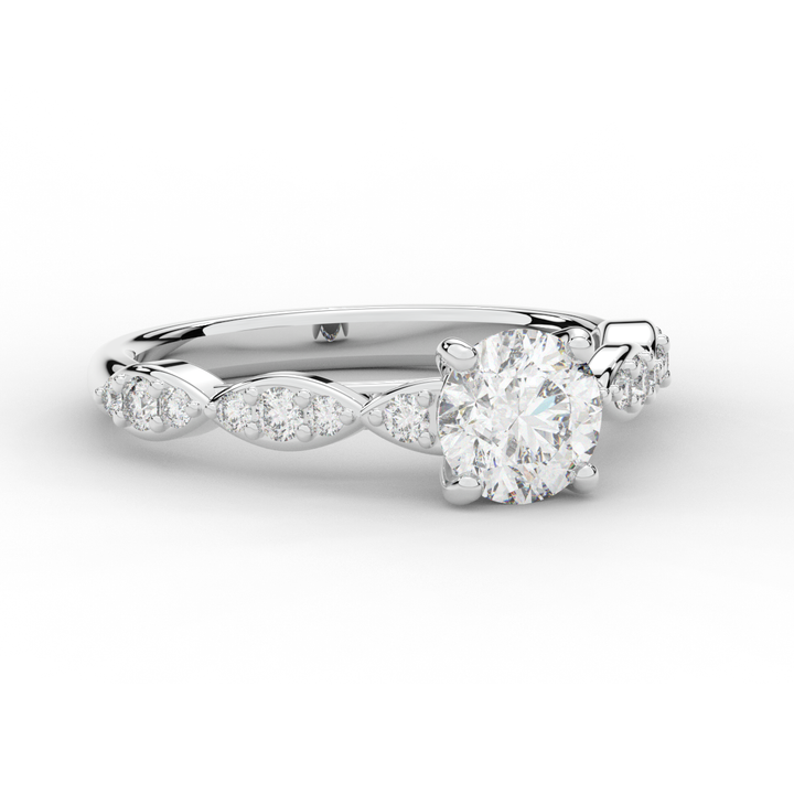 1.20CT.TW ROUND LAB DIAMOND SOLITAIRE ENGAGEMENT RING - Nazarelle