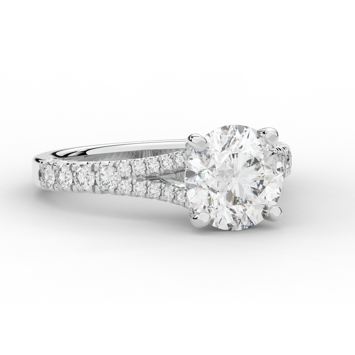 2.45CT.TW ROUND LAB DIAMOND ENGAGEMENT RING - Nazarelle