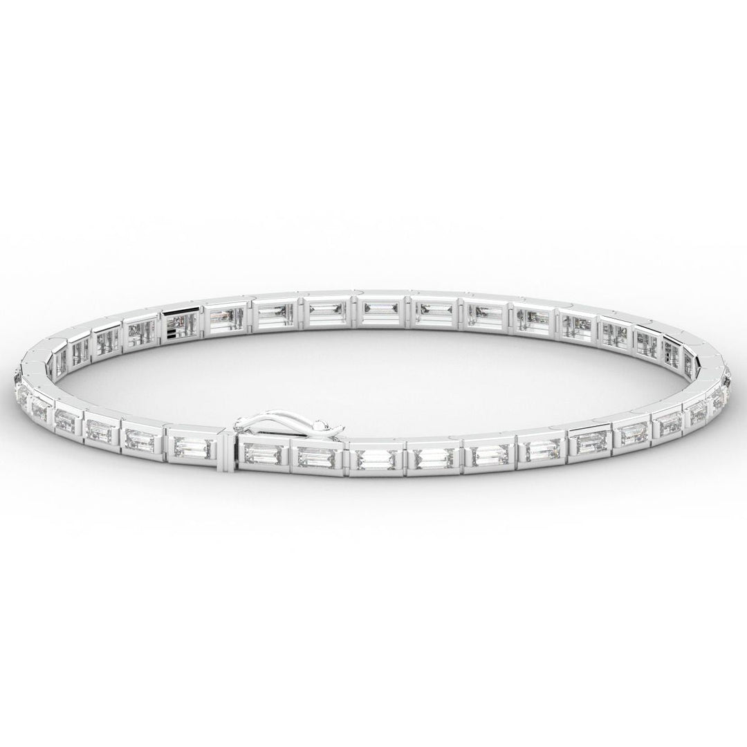 3.40CT.TW ROUND LAB DIAMOND TENNIS BRACELET - Nazarelle