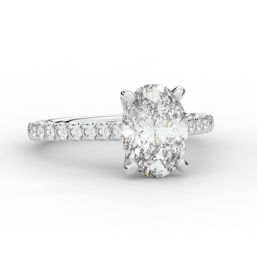 2.40CT.TW OVAL LAB DIAMOND ENGAGEMENT RING - Nazarelle
