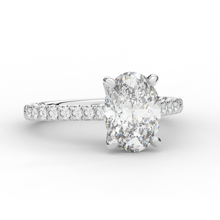 2.40CT.TW OVAL LAB DIAMOND ENGAGEMENT RING - Nazarelle
