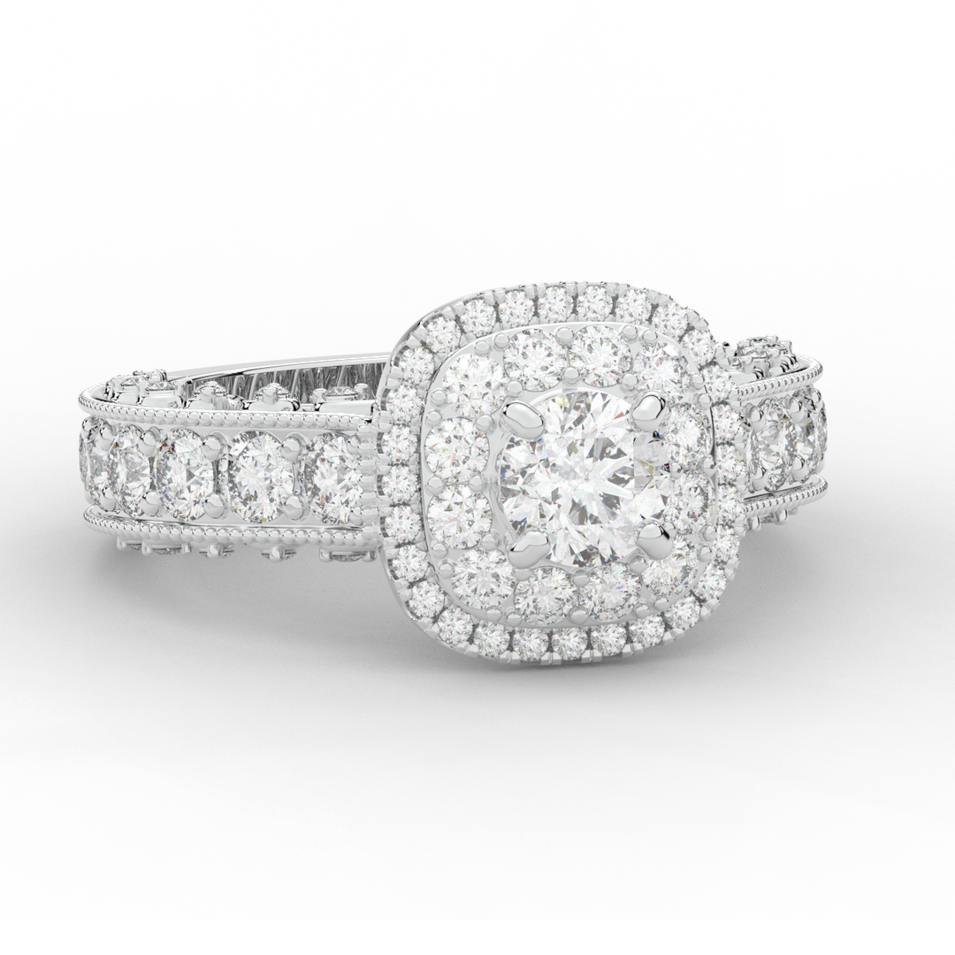 2.30CT.TW ROUND LAB DIAMOND ENGAGEMENT RING - Nazarelle