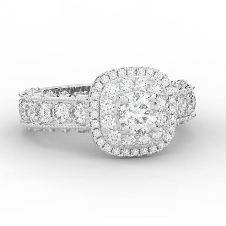 2.30CT.TW ROUND LAB DIAMOND ENGAGEMENT RING - Nazarelle