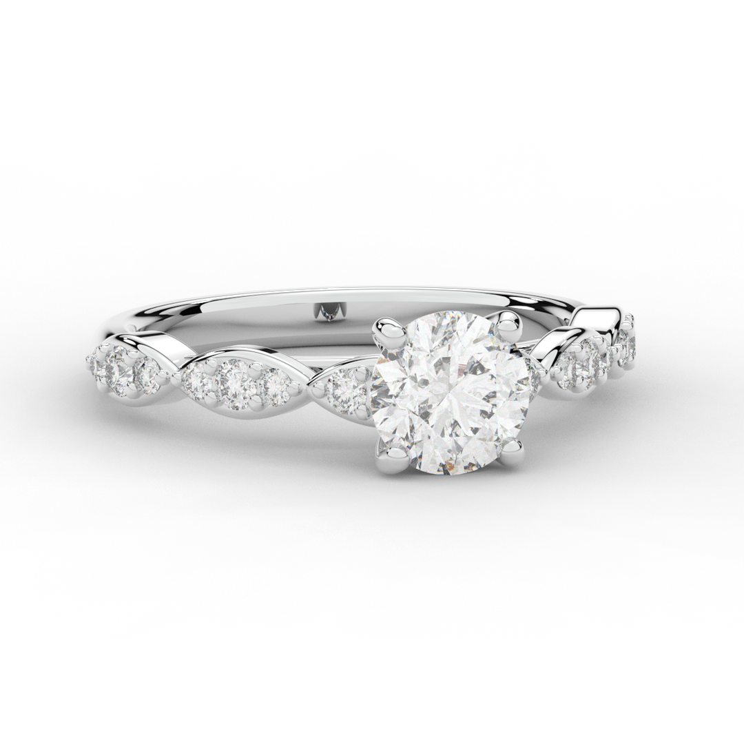1.20CT.TW ROUND LAB DIAMOND SOLITAIRE ENGAGEMENT RING - Nazarelle