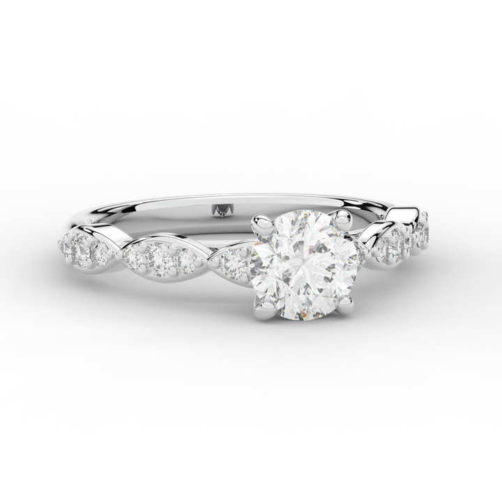 1.20CT.TW ROUND LAB DIAMOND SOLITAIRE ENGAGEMENT RING - Nazarelle