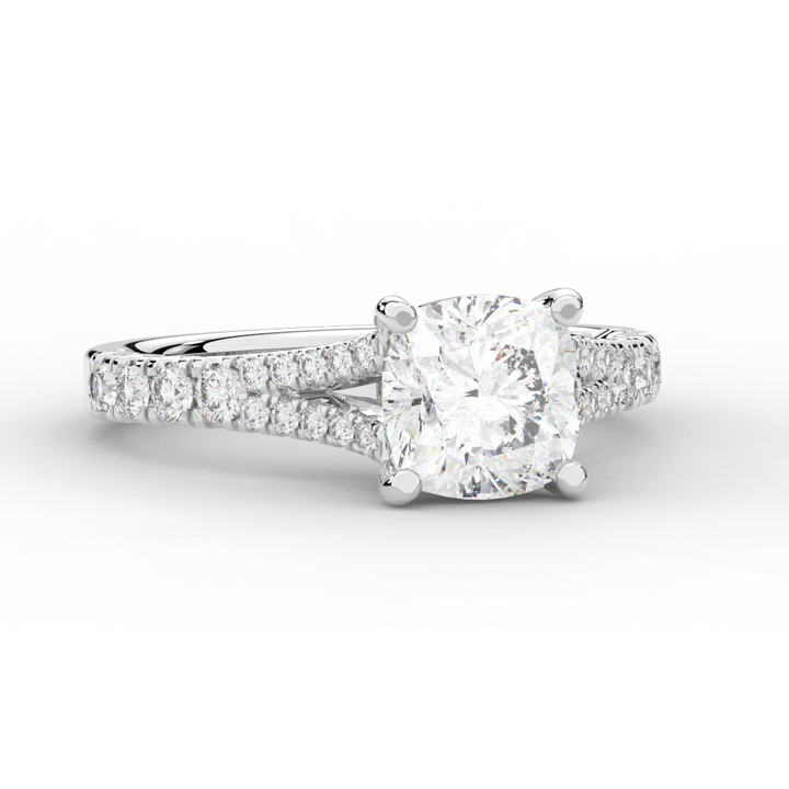 2.45CT.TW CUSHION LAB DIAMOND ENGAGEMENT RING - Nazarelle