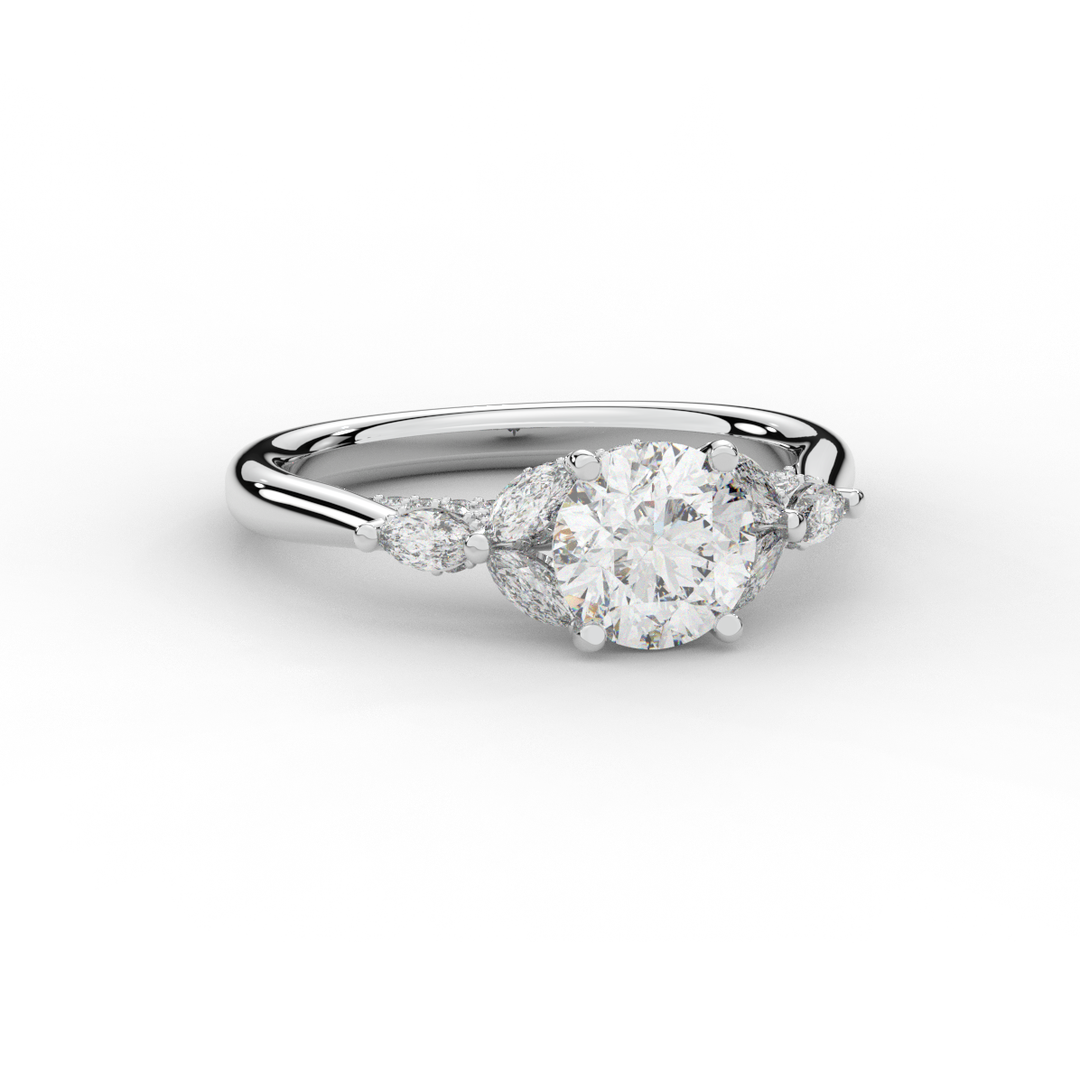 1.75CT.TW ROUND LAB DIAMOND ENGAGEMENT RING - Nazarelle