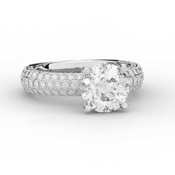 4.80CT.TW ROUND LAB DIAMOND UNDERHALO ENGAGEMENT RING - Nazarelle