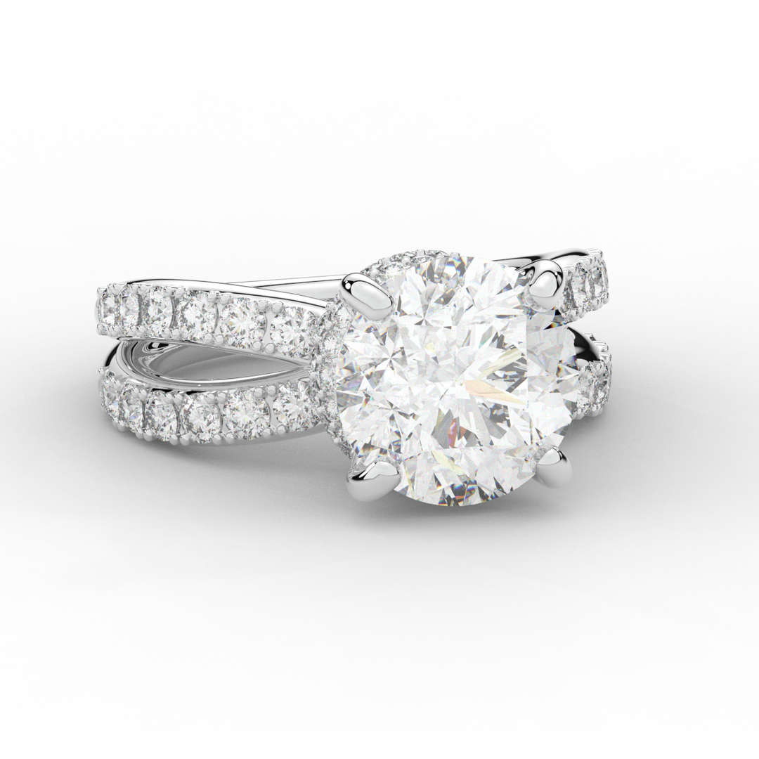 6.25CT.TW ROUND LAB DIAMOND ENGAGEMENT RING - Nazarelle