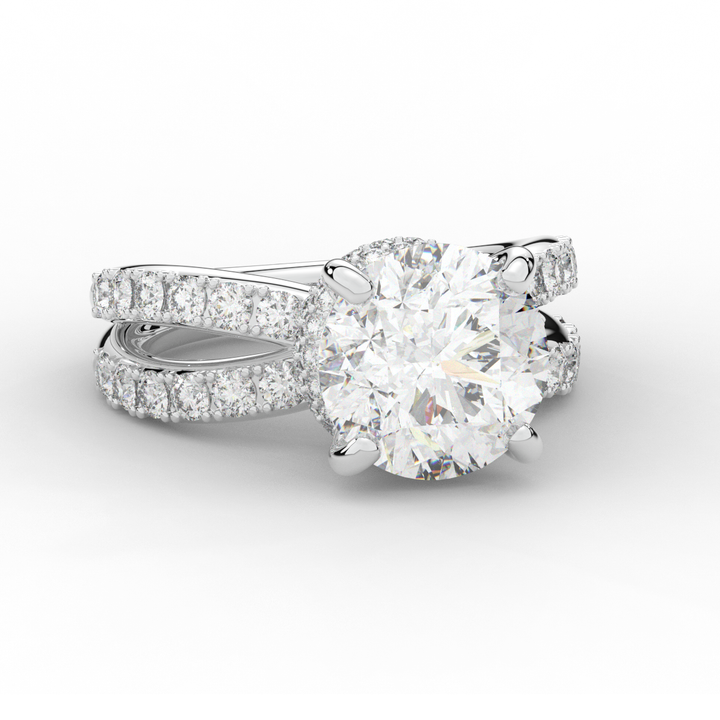 6.25CT.TW ROUND LAB DIAMOND ENGAGEMENT RING - Nazarelle
