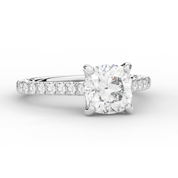 2.40CT.TW CUSHION LAB DIAMOND ENGAGEMENT RING - Nazarelle