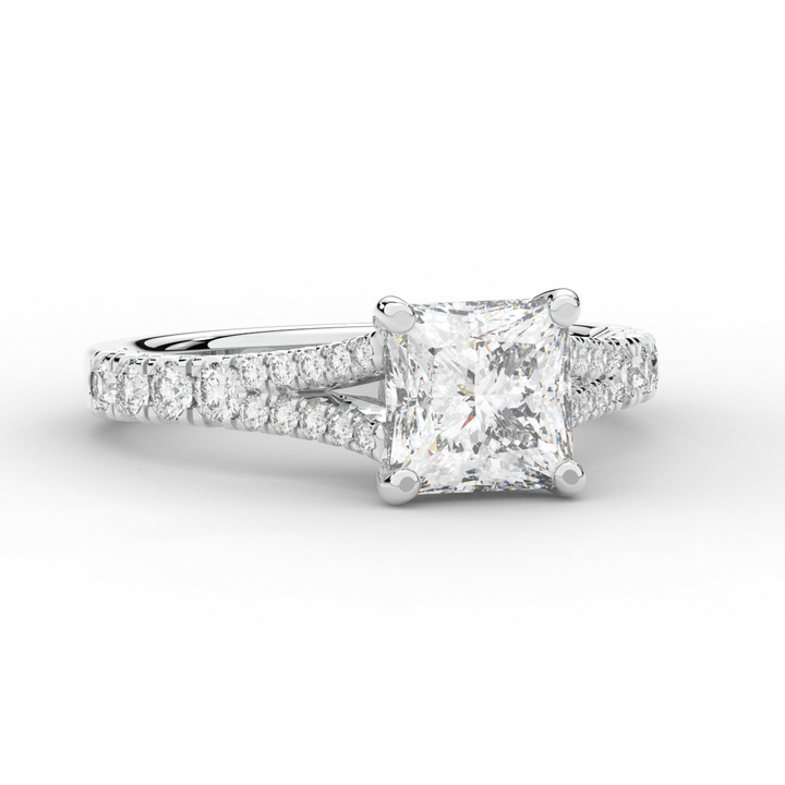 2.45CT.TW PRINCESS LAB DIAMOND ENGAGEMENT RING - Nazarelle