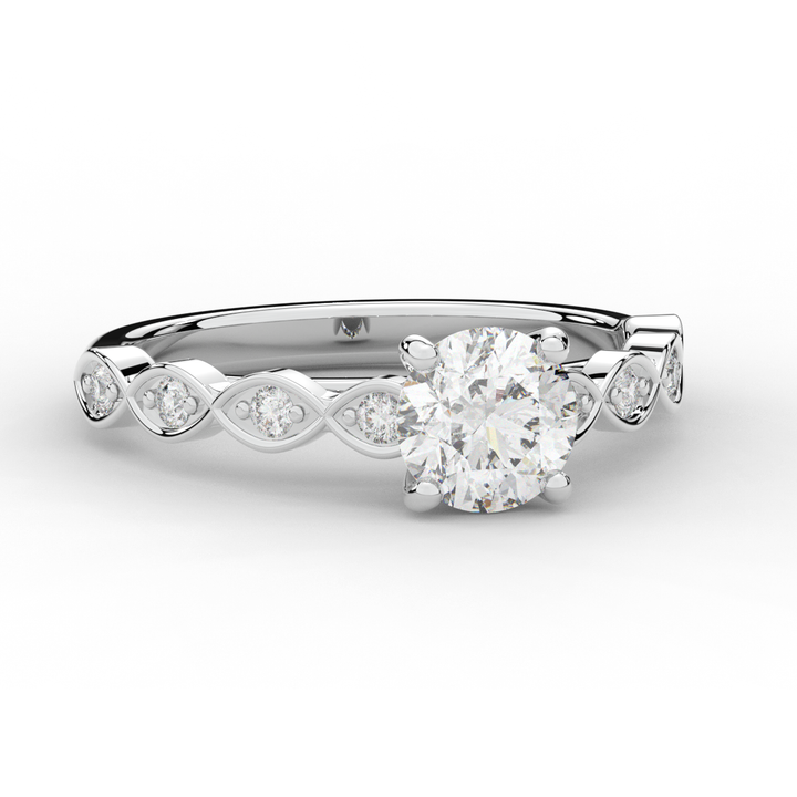 1.15CT.TW ROUND LAB DIAMOND SOLITAIRE ENGAGEMENT RING - Nazarelle