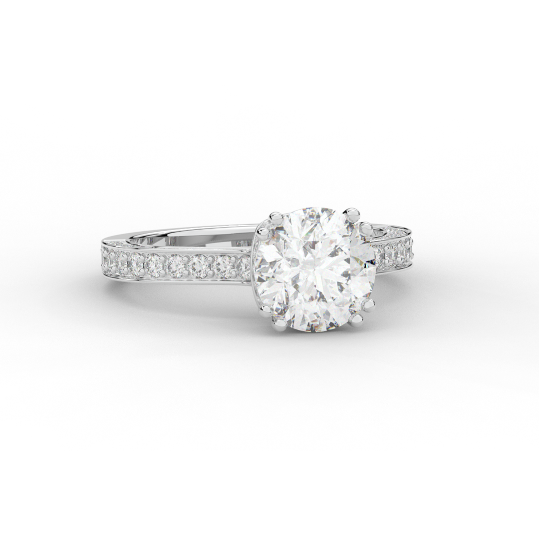2.60CT.TW ROUND LAB DIAMOND SOLITAIRE ENGAGEMENT RING - Nazarelle