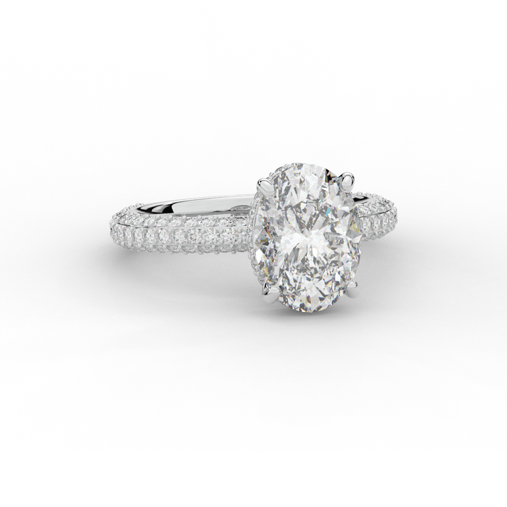 3.60CT.TW OVAL LAB DIAMOND SOLITAIRE ENGAGEMENT RING - Nazarelle