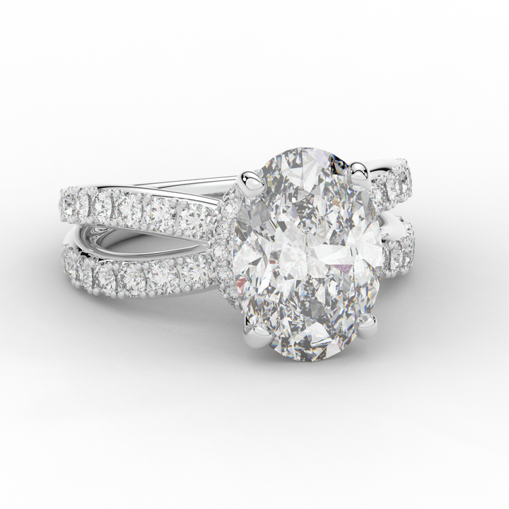6.25CT.TW OVAL LAB DIAMOND ENGAGEMENT RING