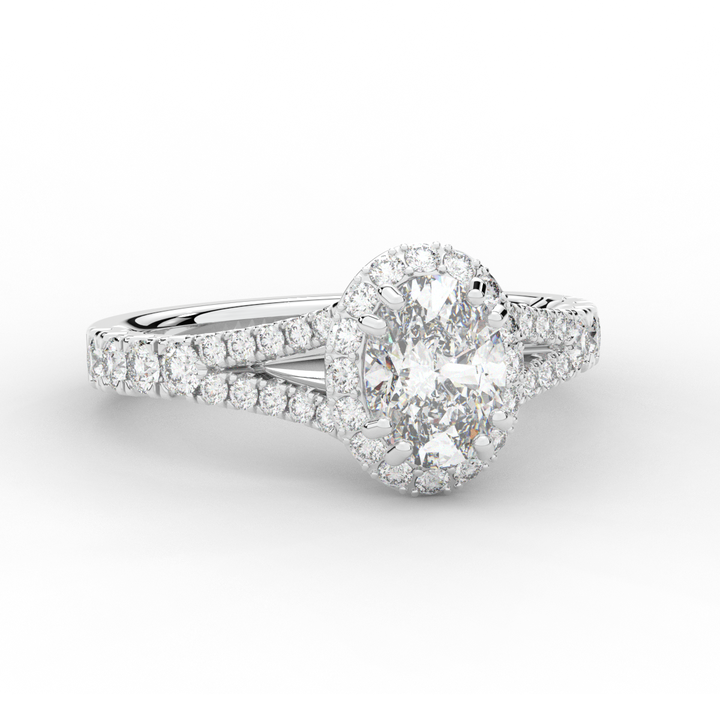 1.60CT.TW OVAL LAB DIAMOND ENGAGEMENT RING - Nazarelle