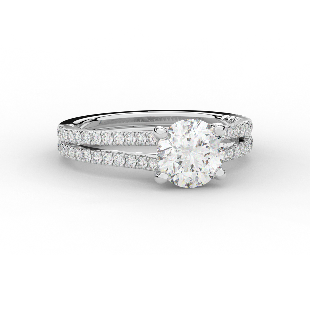1.90CT.TW ROUND LAB DIAMOND SOLITAIRE ENGAGEMENT RING - Nazarelle