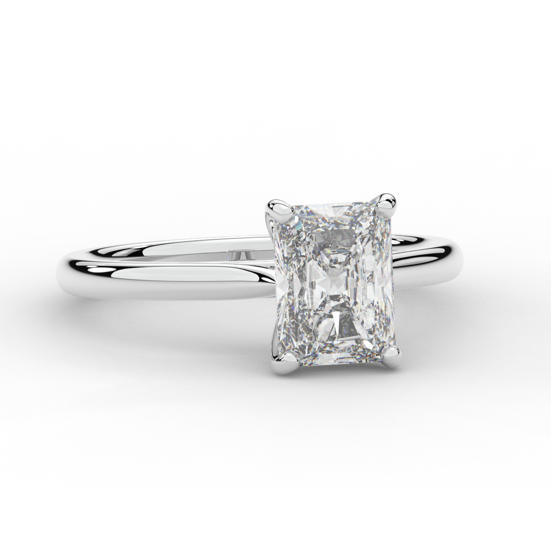 2.00CT RADIANT LAB DIAMOND SOLITAIRE ENGAGEMENT RING - Nazarelle