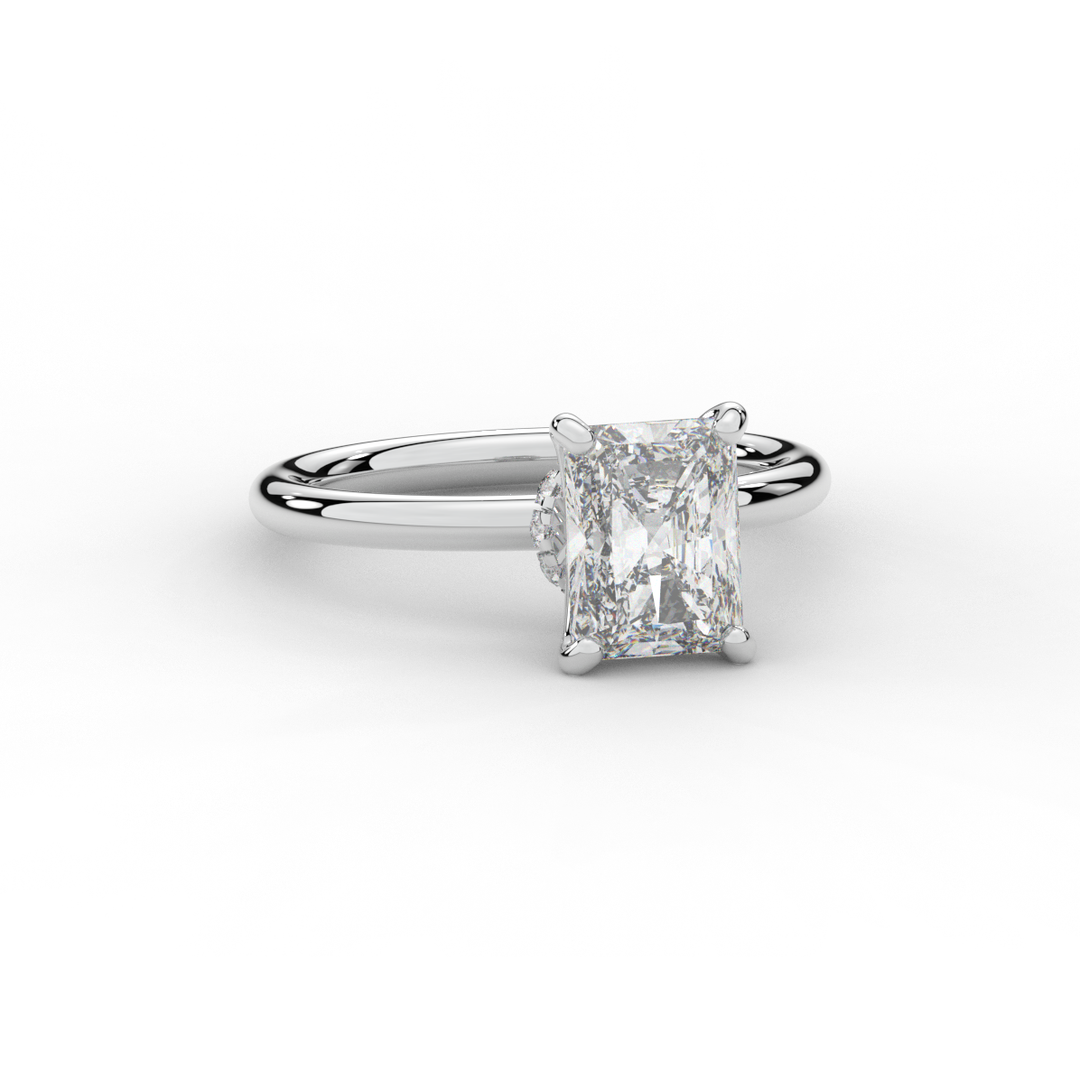 2.05CT.TW RADIANT LAB DIAMOND SOLITAIRE ENGAGEMENT RING - Nazarelle