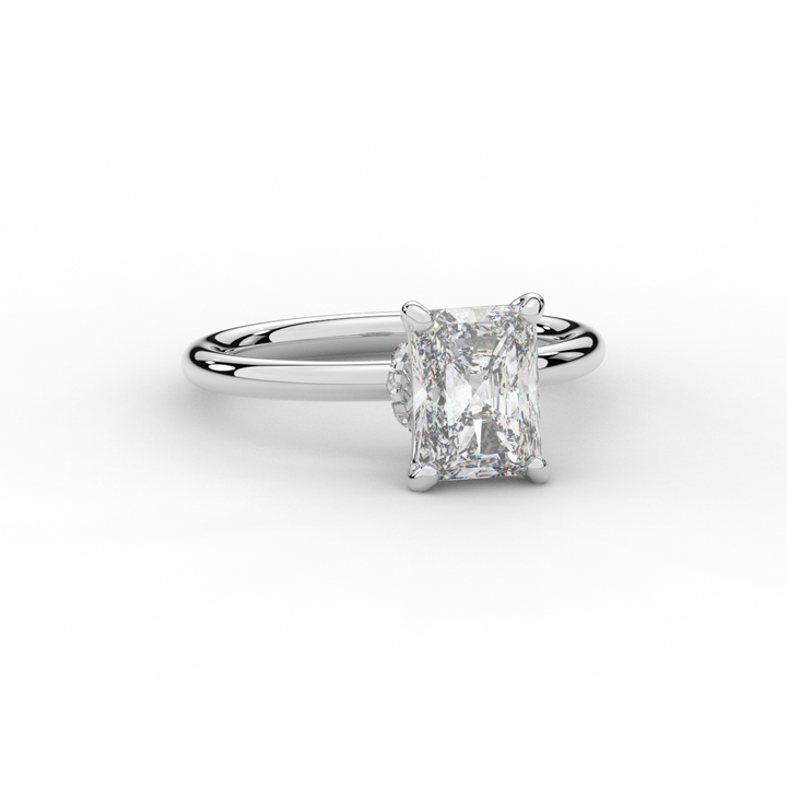 2.05CT.TW RADIANT LAB DIAMOND SOLITAIRE ENGAGEMENT RING - Nazarelle