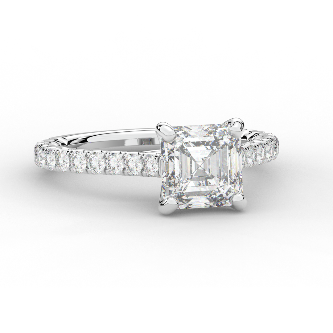 2.40CT.TW ASSCHER LAB DIAMOND ENGAGEMENT RING - Nazarelle