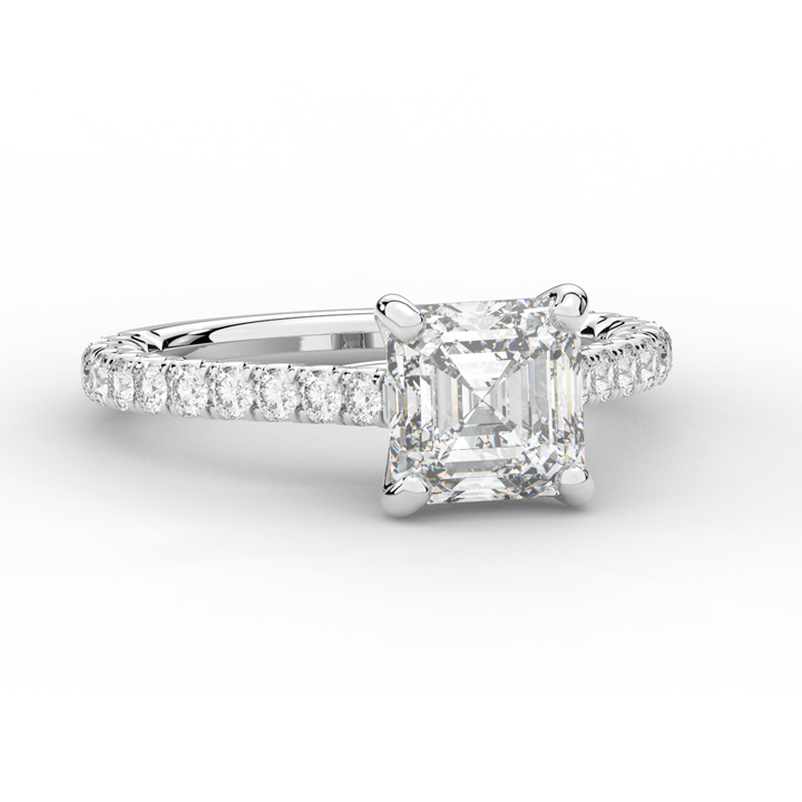 2.40CT.TW ASSCHER LAB DIAMOND ENGAGEMENT RING - Nazarelle