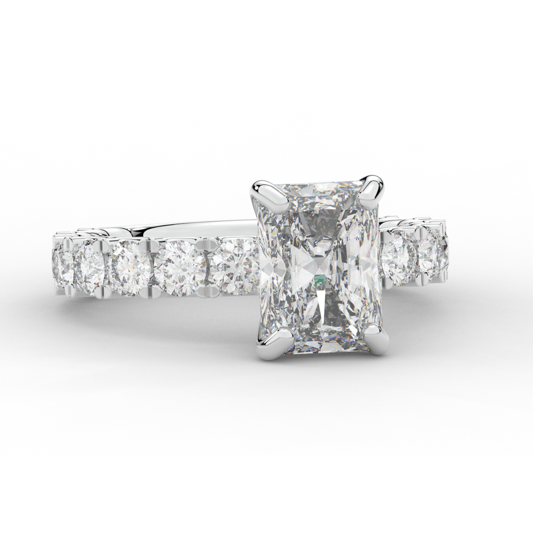 4.35CT.TW RADIANT LAB DIAMOND ENGAGEMENT RING - Nazarelle