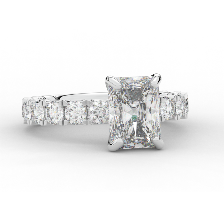 4.35CT.TW RADIANT LAB DIAMOND ENGAGEMENT RING - Nazarelle