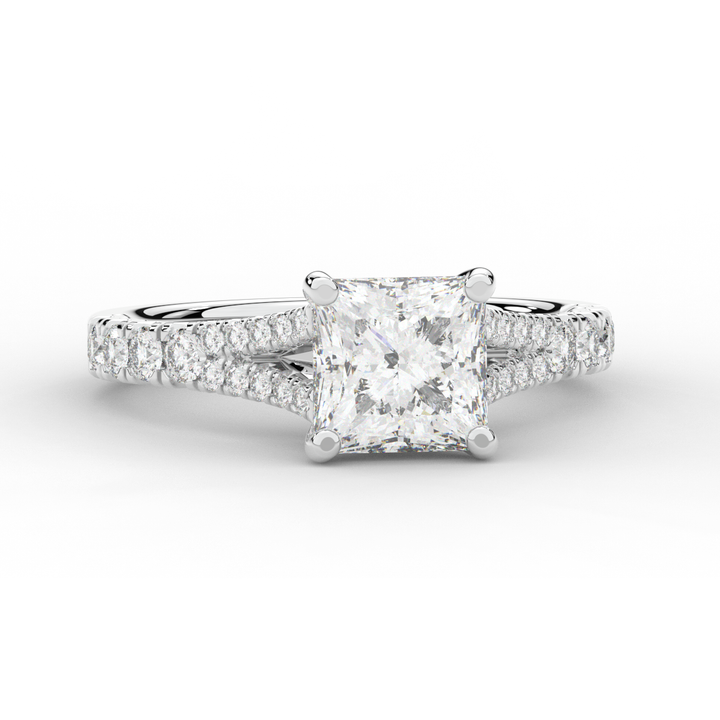 2.45CT.TW PRINCESS LAB DIAMOND ENGAGEMENT RING - Nazarelle
