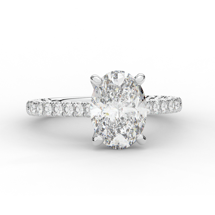 2.40CT.TW OVAL LAB DIAMOND ENGAGEMENT RING - Nazarelle