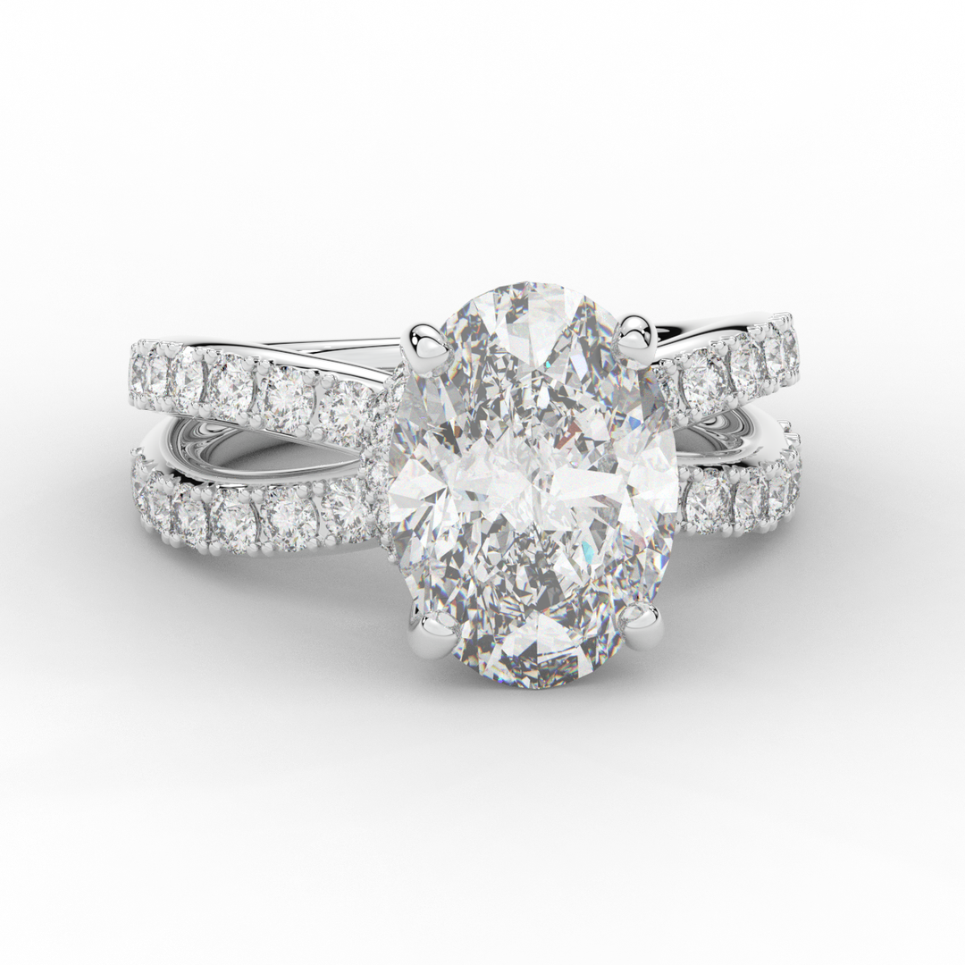 6.25CT.TW OVAL LAB DIAMOND ENGAGEMENT RING