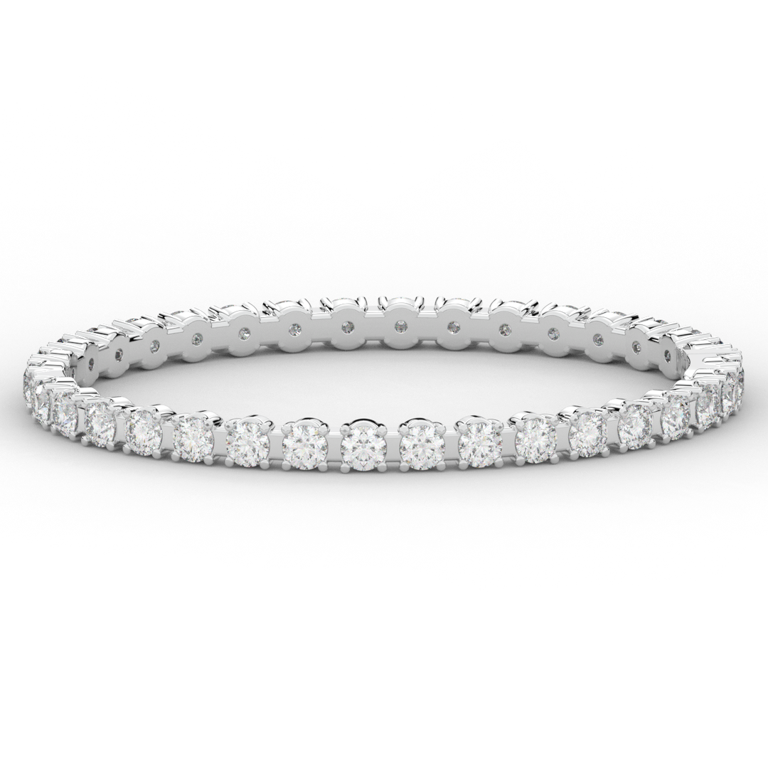 9.00CT.TW ROUND LAB DIAMOND ETERNITY BANGLE - Nazarelle