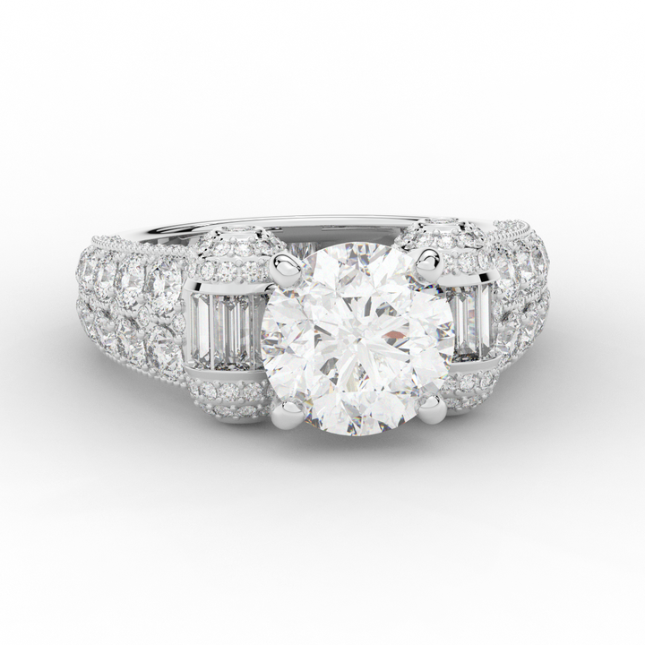 4.75CT.TW ROUND LAB DIAMOND ENGAGEMENT RING - Nazarelle