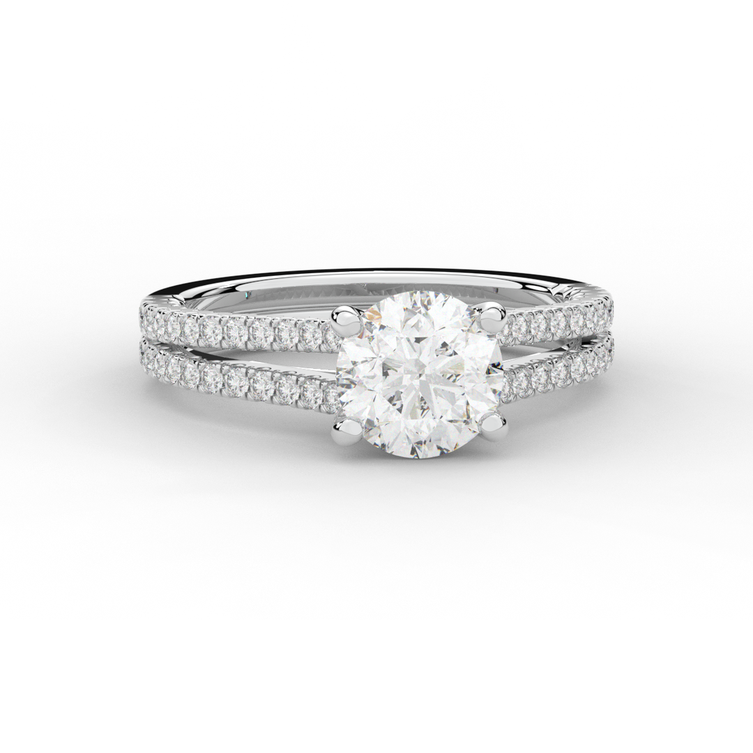1.90CT.TW ROUND LAB DIAMOND SOLITAIRE ENGAGEMENT RING - Nazarelle