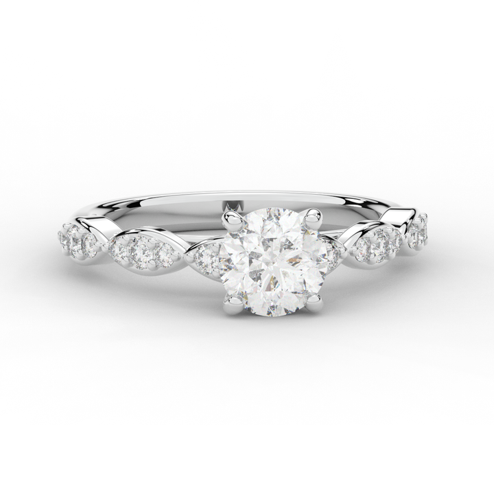 1.20CT.TW ROUND LAB DIAMOND SOLITAIRE ENGAGEMENT RING - Nazarelle