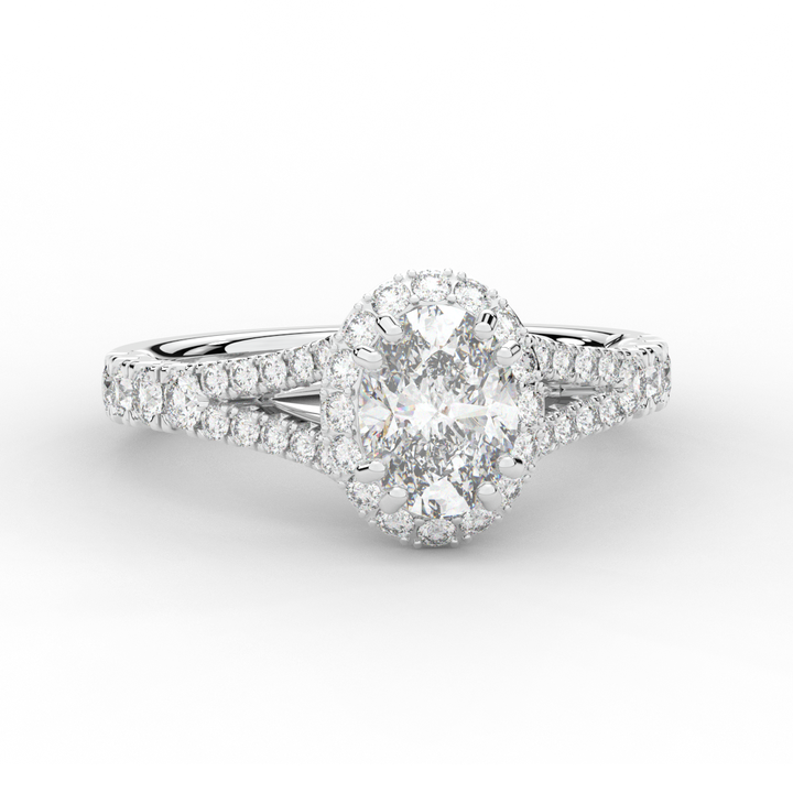 1.60CT.TW OVAL LAB DIAMOND ENGAGEMENT RING - Nazarelle