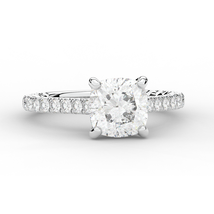 2.40CT.TW CUSHION LAB DIAMOND ENGAGEMENT RING - Nazarelle