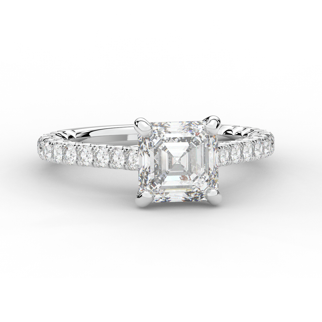2.40CT.TW ASSCHER LAB DIAMOND ENGAGEMENT RING - Nazarelle