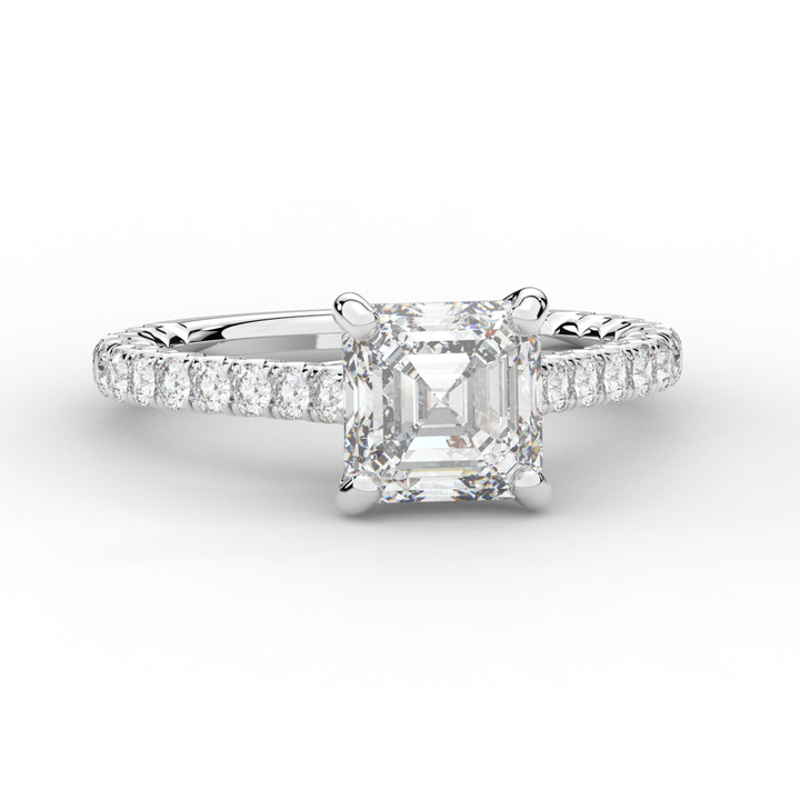 2.40CT.TW ASSCHER LAB DIAMOND ENGAGEMENT RING - Nazarelle