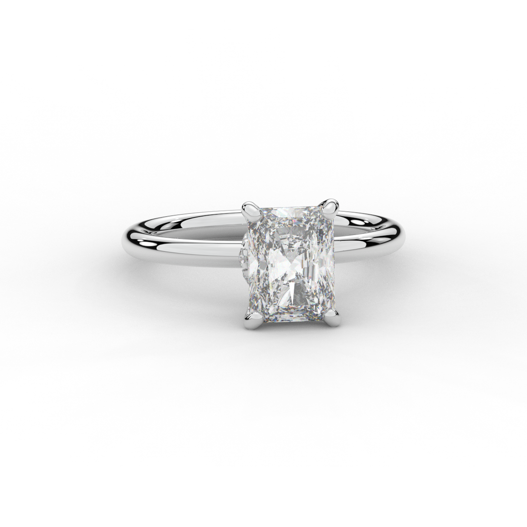 2.05CT.TW RADIANT LAB DIAMOND SOLITAIRE ENGAGEMENT RING - Nazarelle