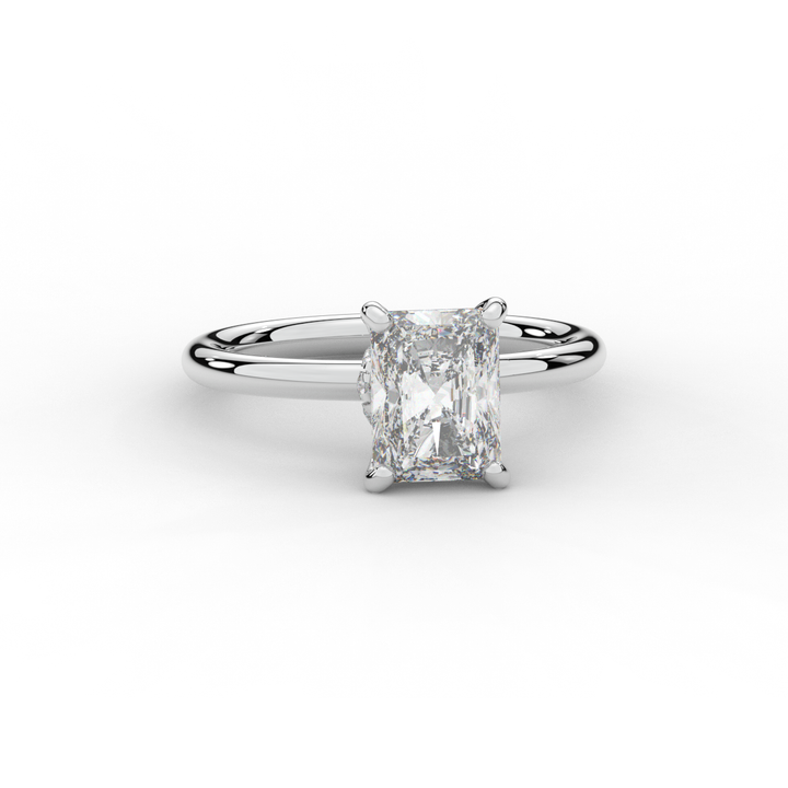 2.05CT.TW RADIANT LAB DIAMOND SOLITAIRE ENGAGEMENT RING - Nazarelle