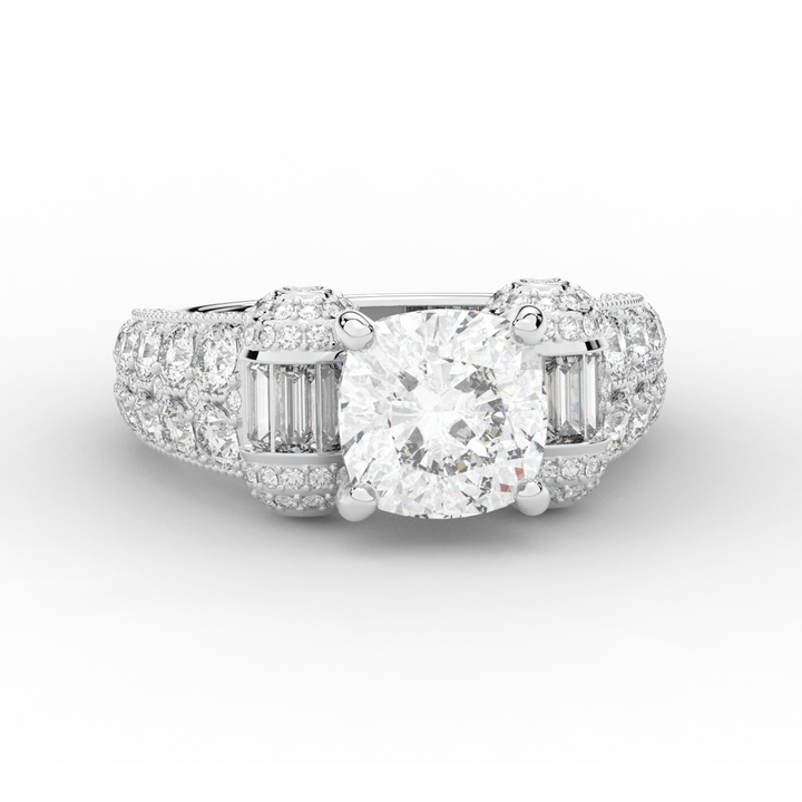 4.75CT.TW CUSHION LAB DIAMOND ENGAGEMENT RING - Nazarelle