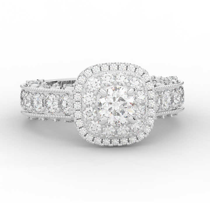 2.30CT.TW ROUND LAB DIAMOND ENGAGEMENT RING - Nazarelle