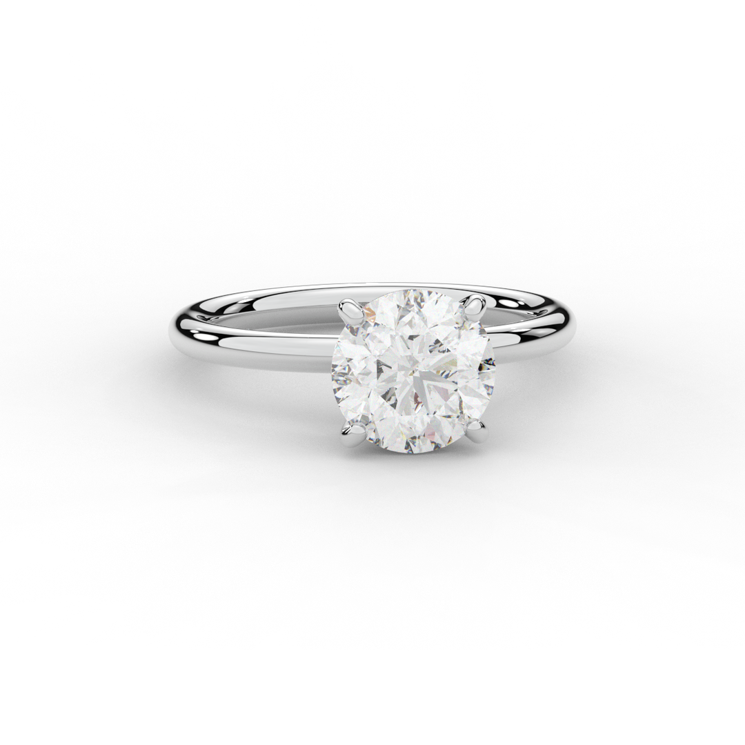 2.05CT.TW ROUND LAB DIAMOND SOLITAIRE ENGAGEMENT RING - Nazarelle