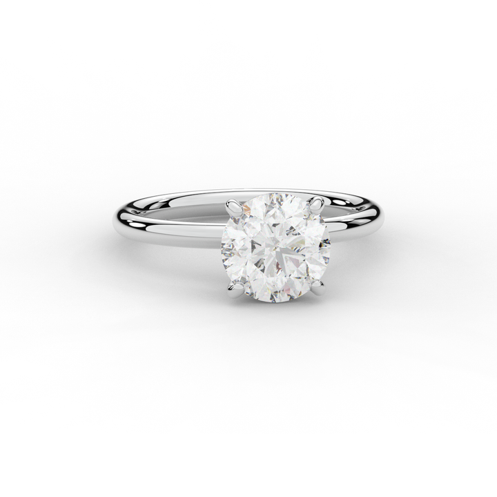 2.05CT.TW ROUND LAB DIAMOND SOLITAIRE ENGAGEMENT RING - Nazarelle