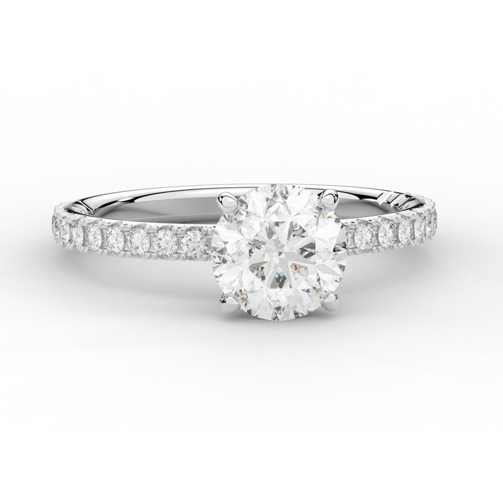 1.75CT.TW ROUND LAB DIAMOND SOLITAIRE ENGAGEMENT RING - Nazarelle