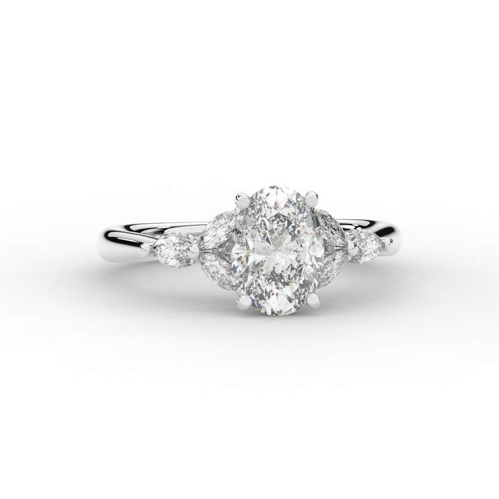 2.00CT.TW OVAL LAB DIAMOND ENGAGEMENT RING - Nazarelle