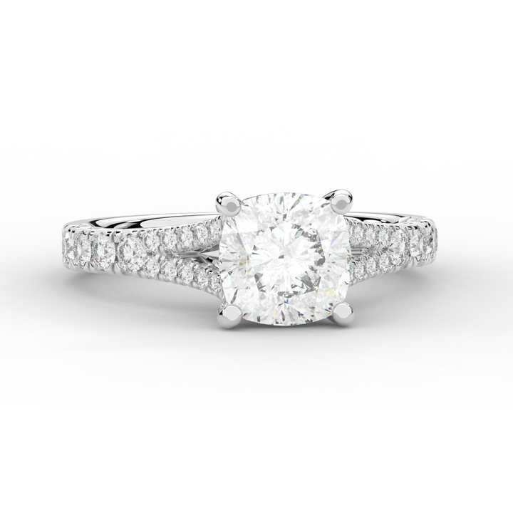 2.45CT.TW CUSHION LAB DIAMOND ENGAGEMENT RING - Nazarelle