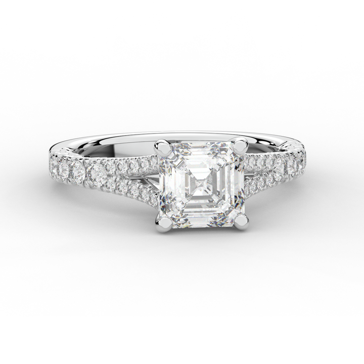 2.45CT.TW ASSCHER LAB DIAMOND ENGAGEMENT RING - Nazarelle
